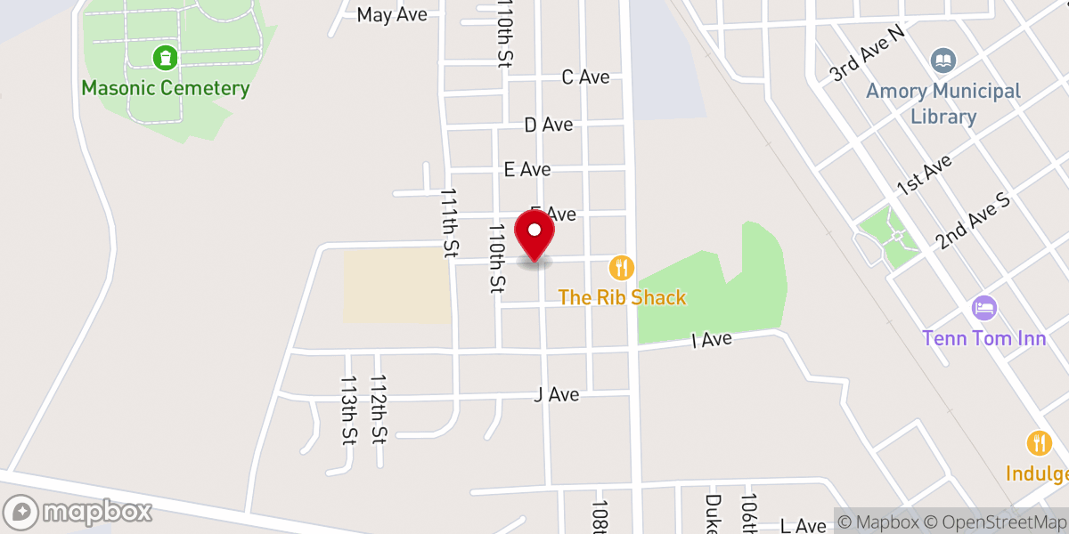 Map showing location of Church Miracle Revival