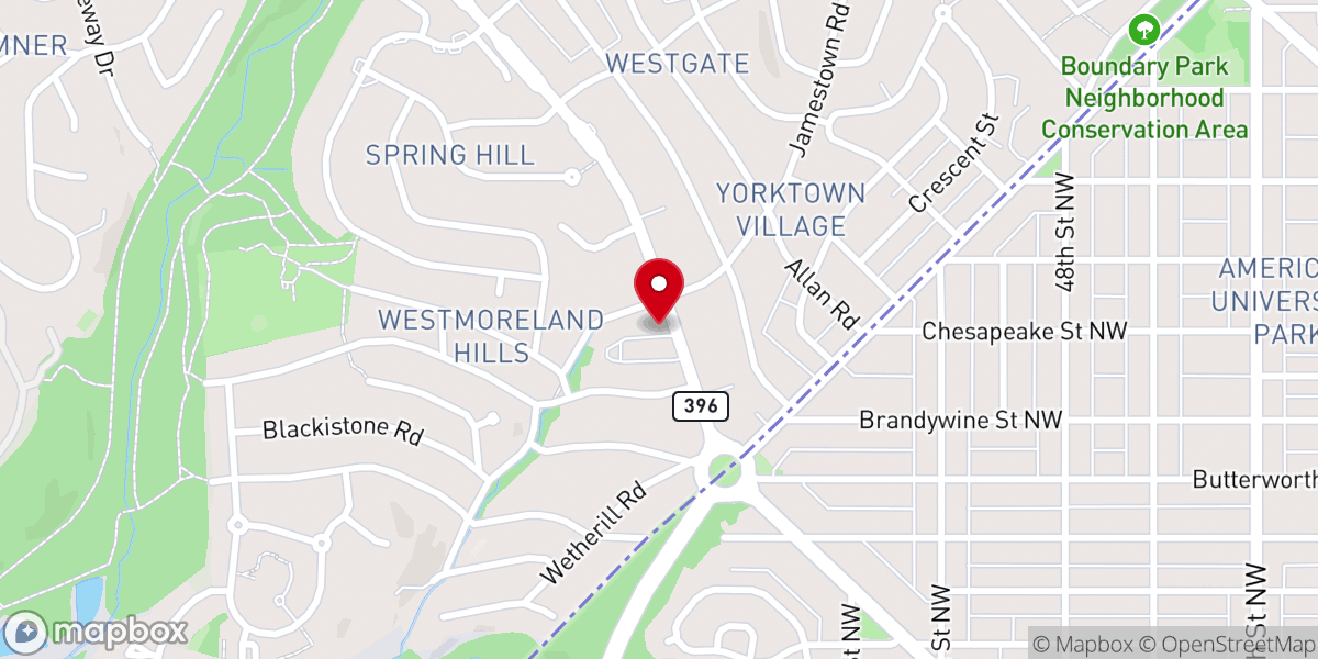 Map showing location of Briggs Center-Faith & Action