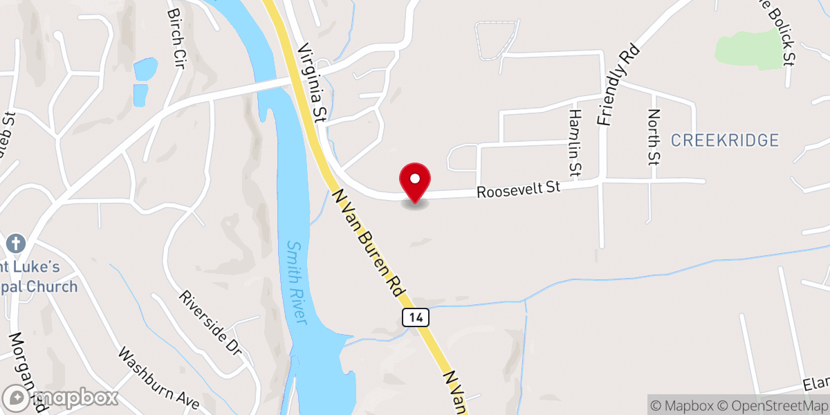 Map showing location of Only Way Church of Christ