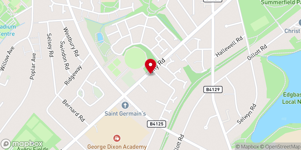 Map showing location of City Road Baptist Church