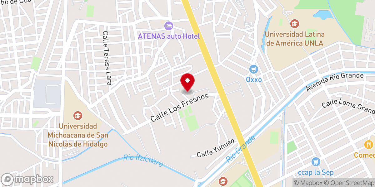 Map showing location of Iglesia Cristiana Bautista Berea (Sede Poniente)