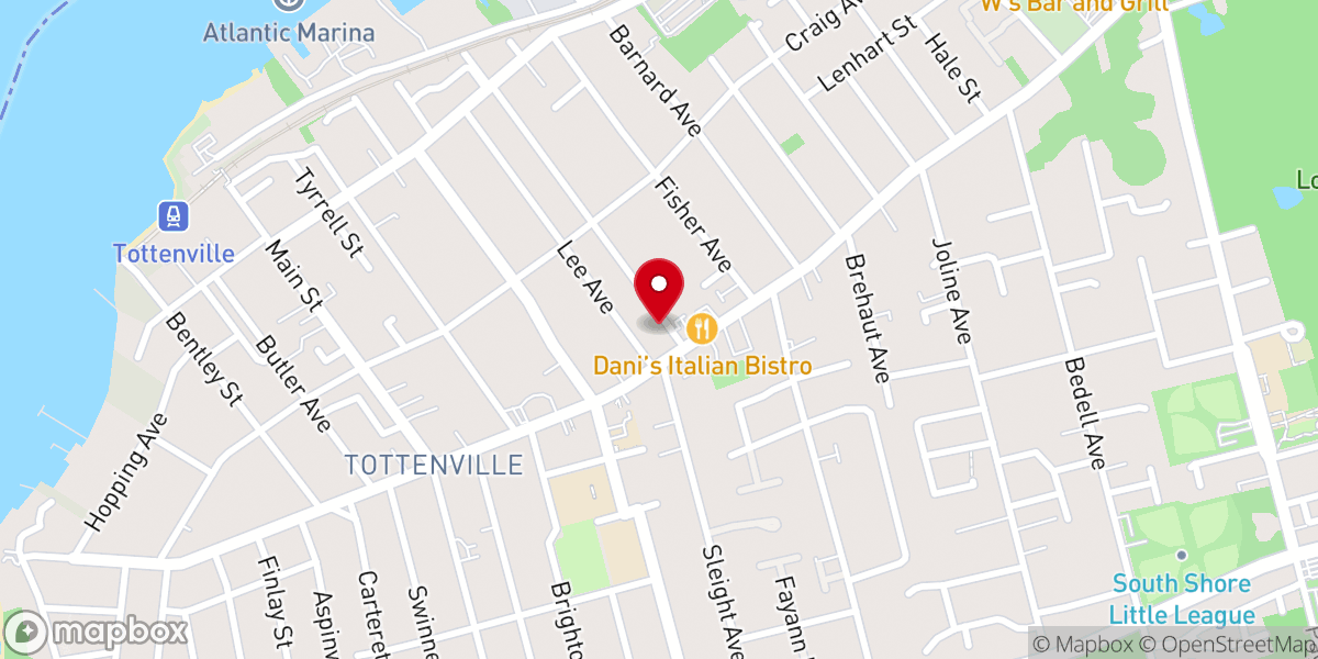 Map showing location of Tottenville Evangelical Free Church