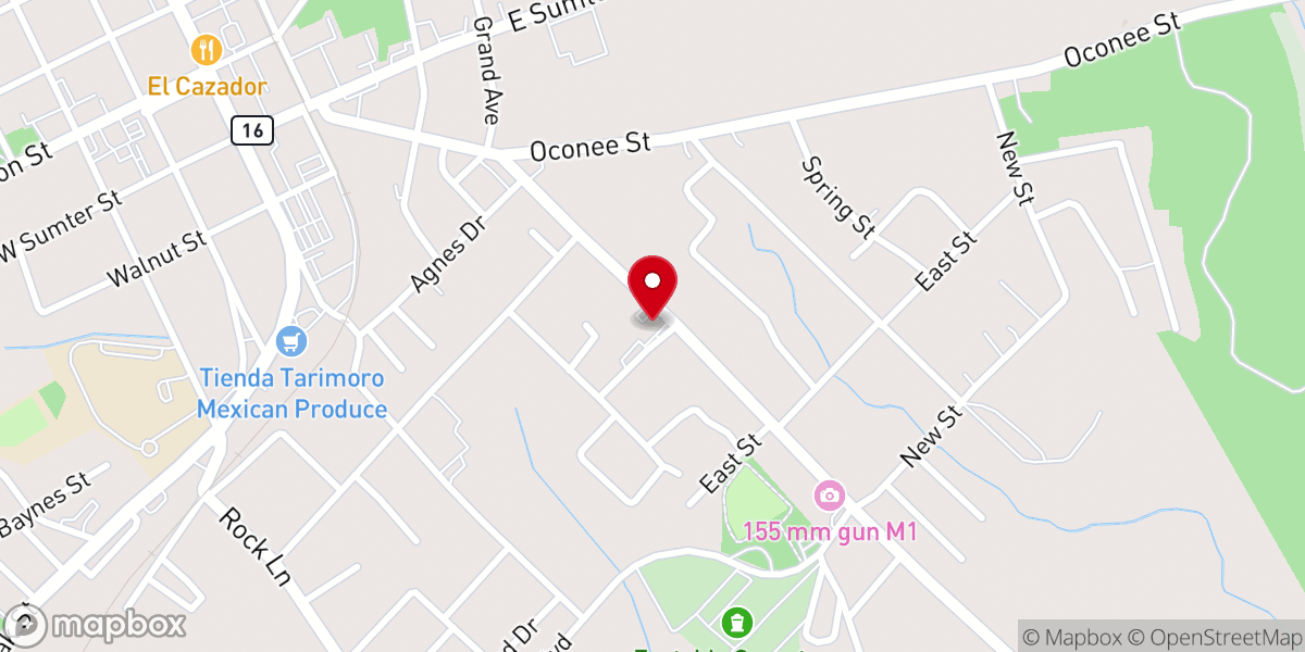 Map showing location of Union Baptist Church