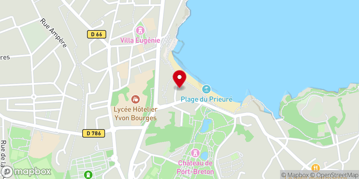 Map showing location of Prieuré de Dinard