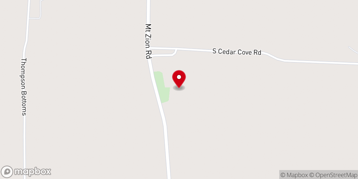 Map showing location of Mt. Zion Baptist Church