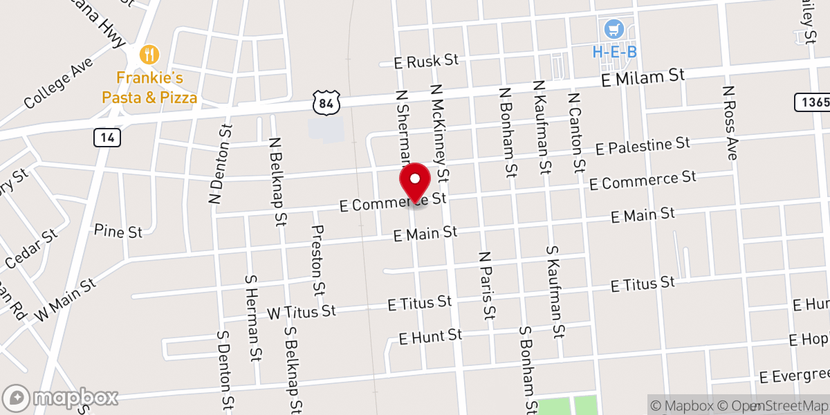 Map showing location of Blackcat Couture Mexia florist