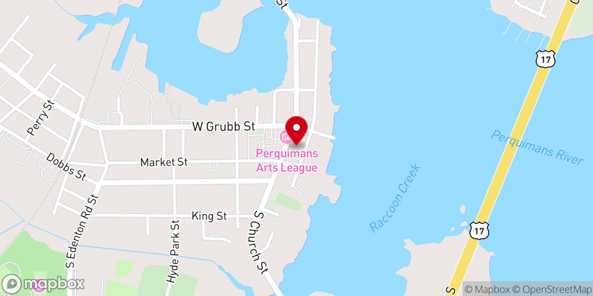 Map showing location of Perquimans Festival of Lights