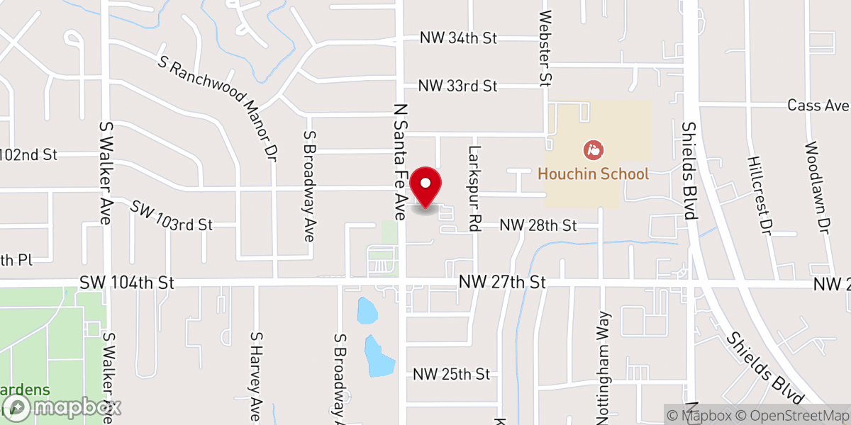 Map showing location of CrossOver Church