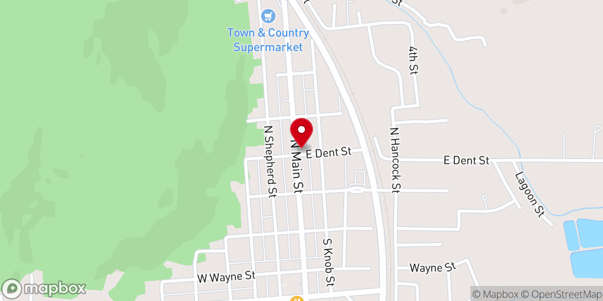 Map showing location of St Paul's Lutheran Church