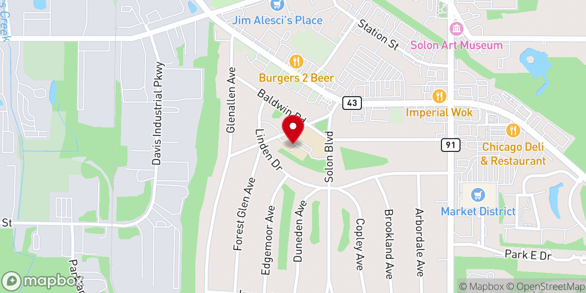 Map showing location of St.Rita Maintenance garage