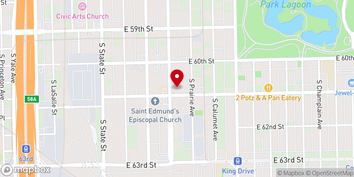 Map showing location of Christ Unity Evangelistic Church