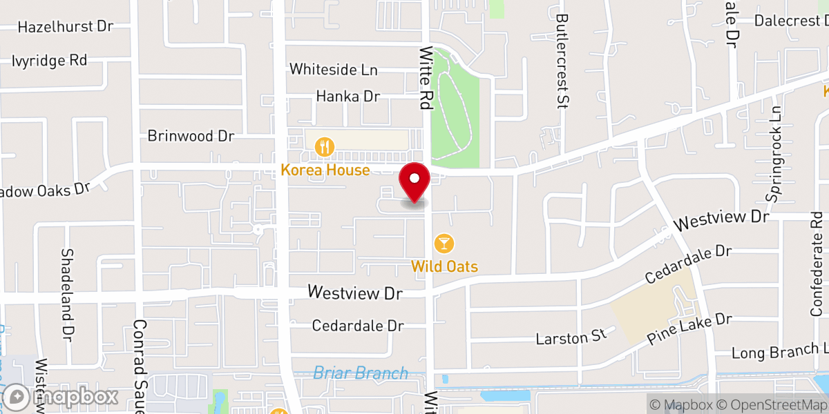 Map showing location of St. Andrew Lutheran Church