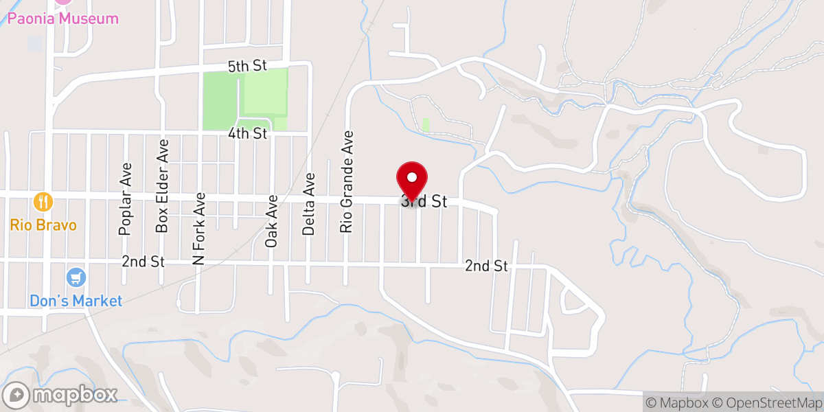 Map showing location of Bible Center Church