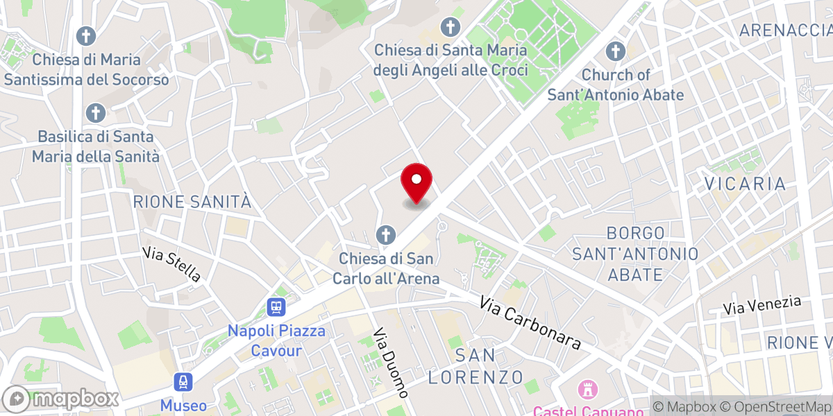 Map showing location of Chiesa battista di Napoli