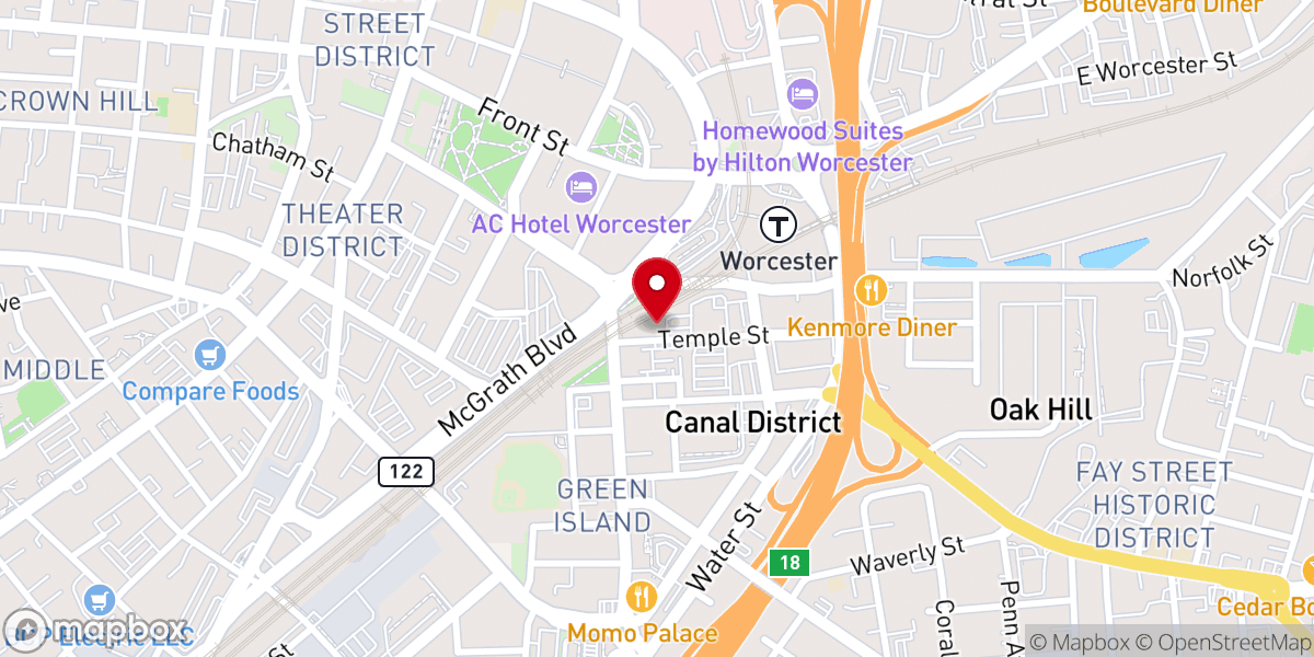 Map showing location of St. John's Food for the Poor Program