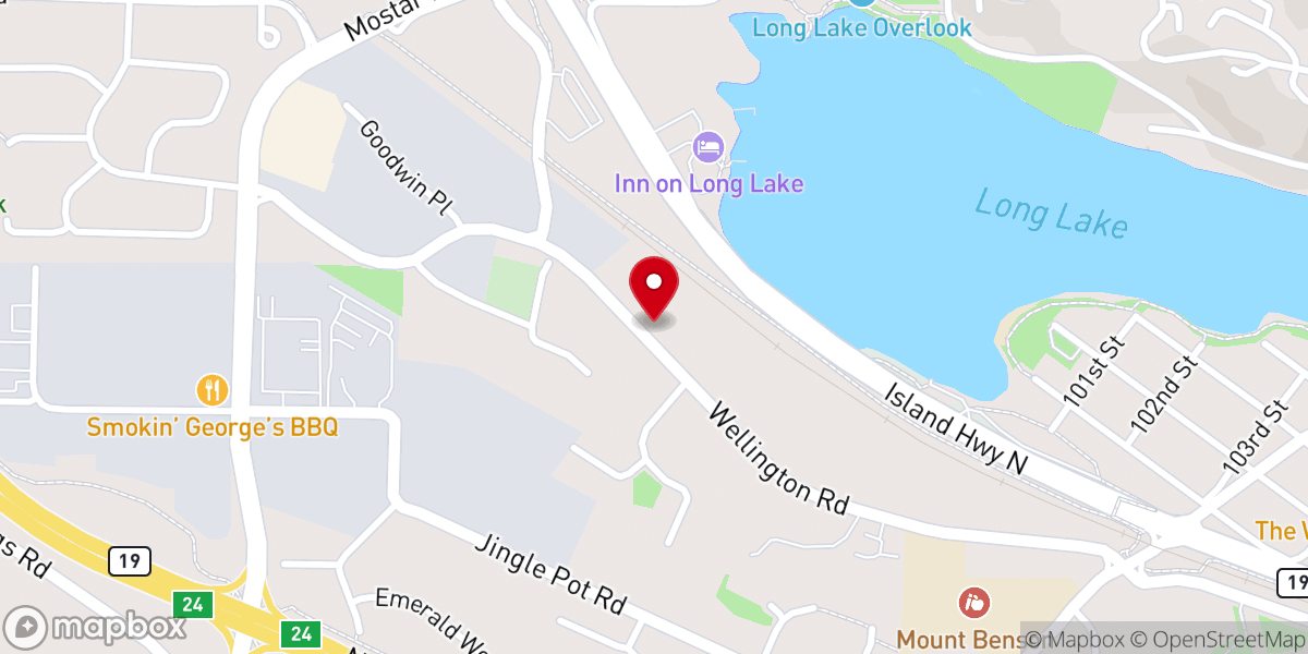 Map showing location of Nanaimo News Now