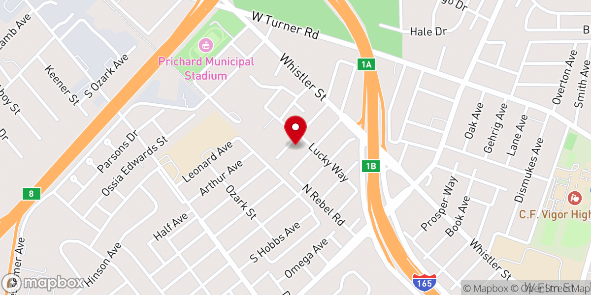 Map showing location of Saint James African Methodist Episcopal Church