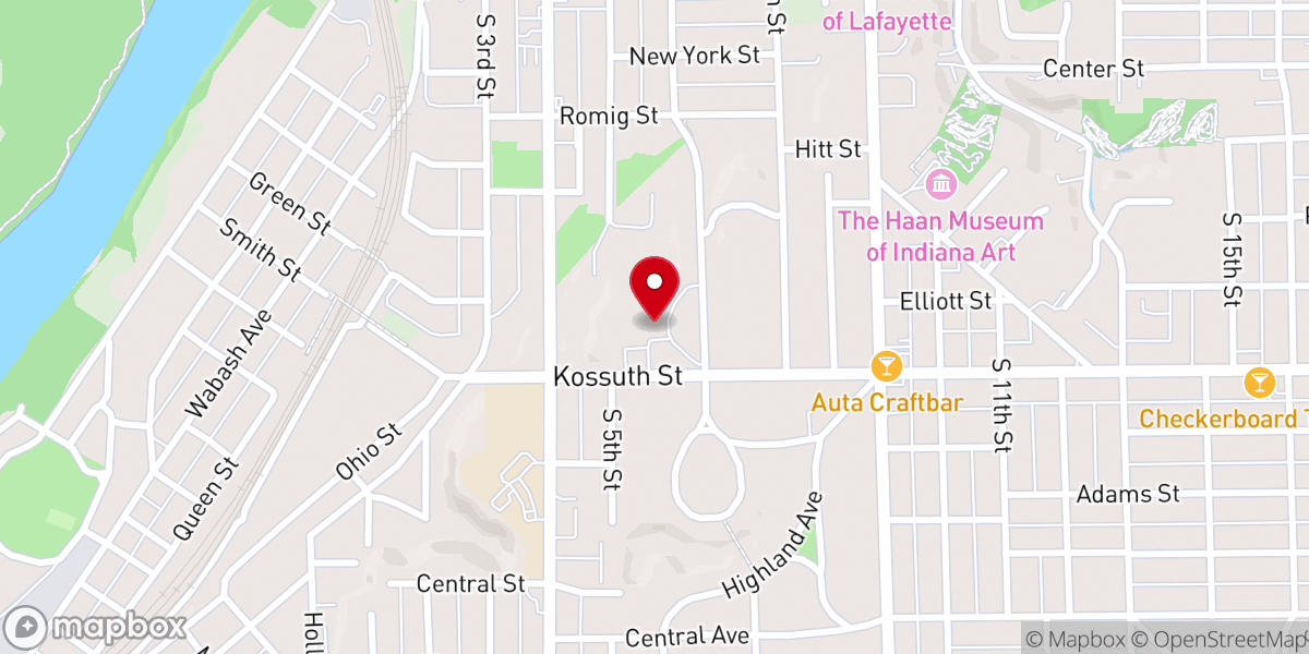 Map showing location of Diocese of Lafayette