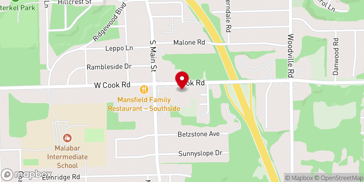 Map showing location of United Church of God - Mansfield, Ohio