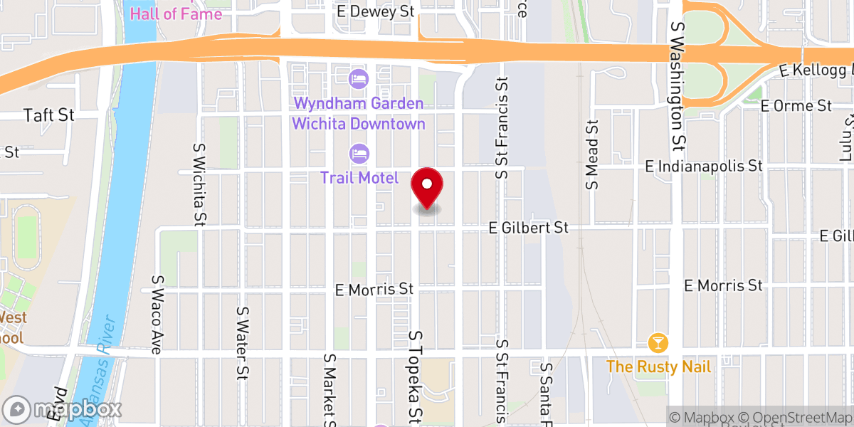 Map showing location of Grace United Methodist Church