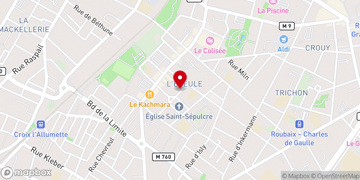 Map showing location of Paroisse Bienheureux Charles de Foucauld