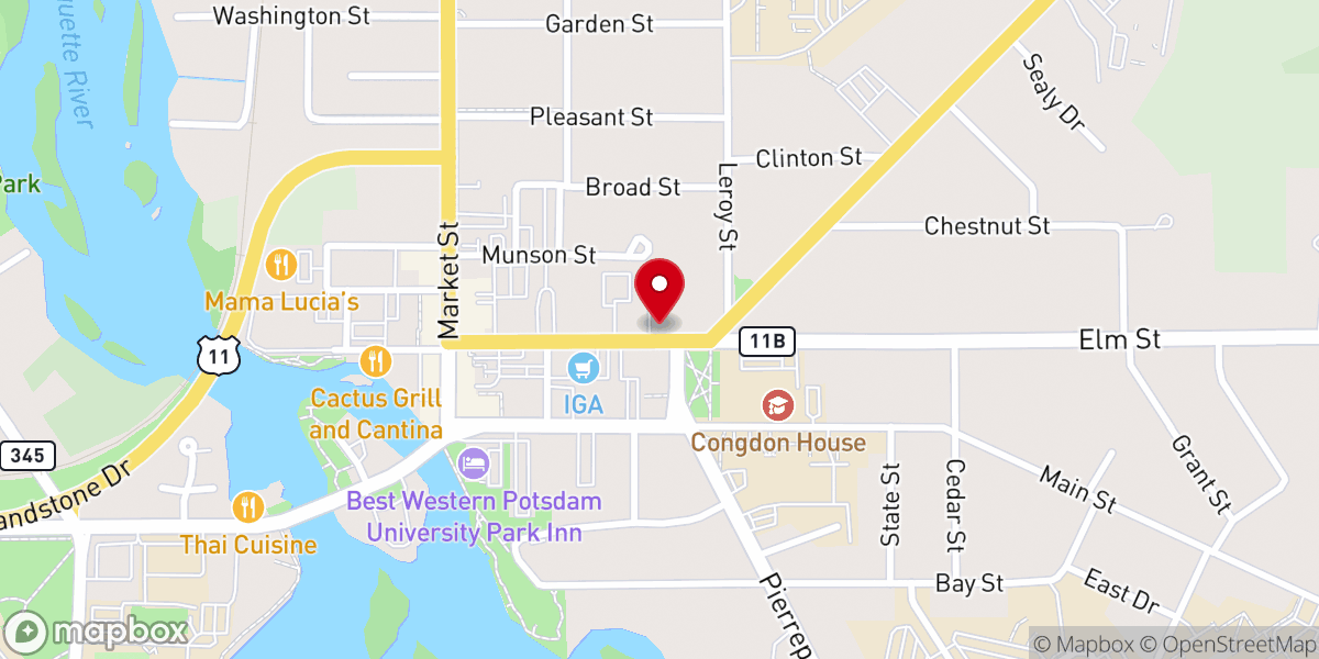 Map showing location of First Church Christ Scientist