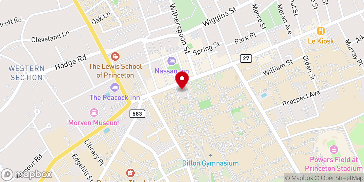 Map showing location of Nassau Presbyterian Church