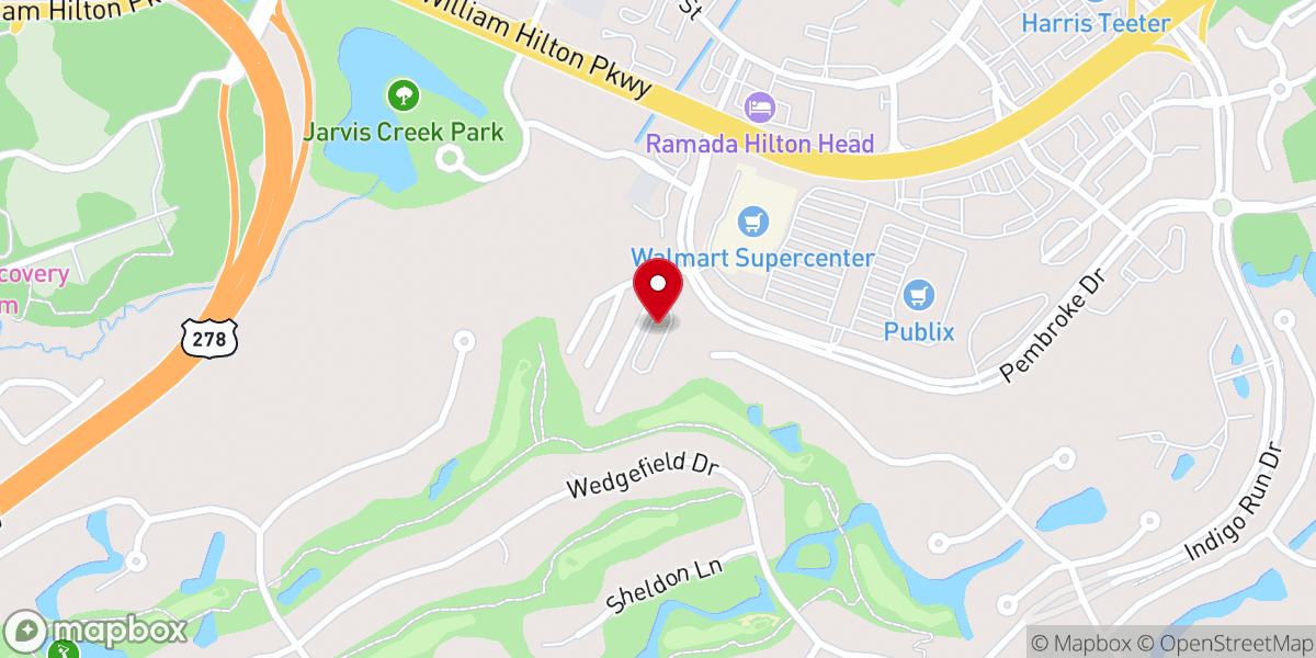 Map showing location of Hilton Head Wrap Company