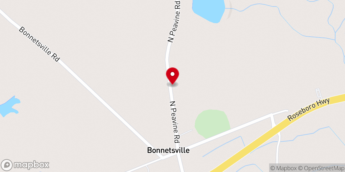 Map showing location of Cooper's Chapel United Holy