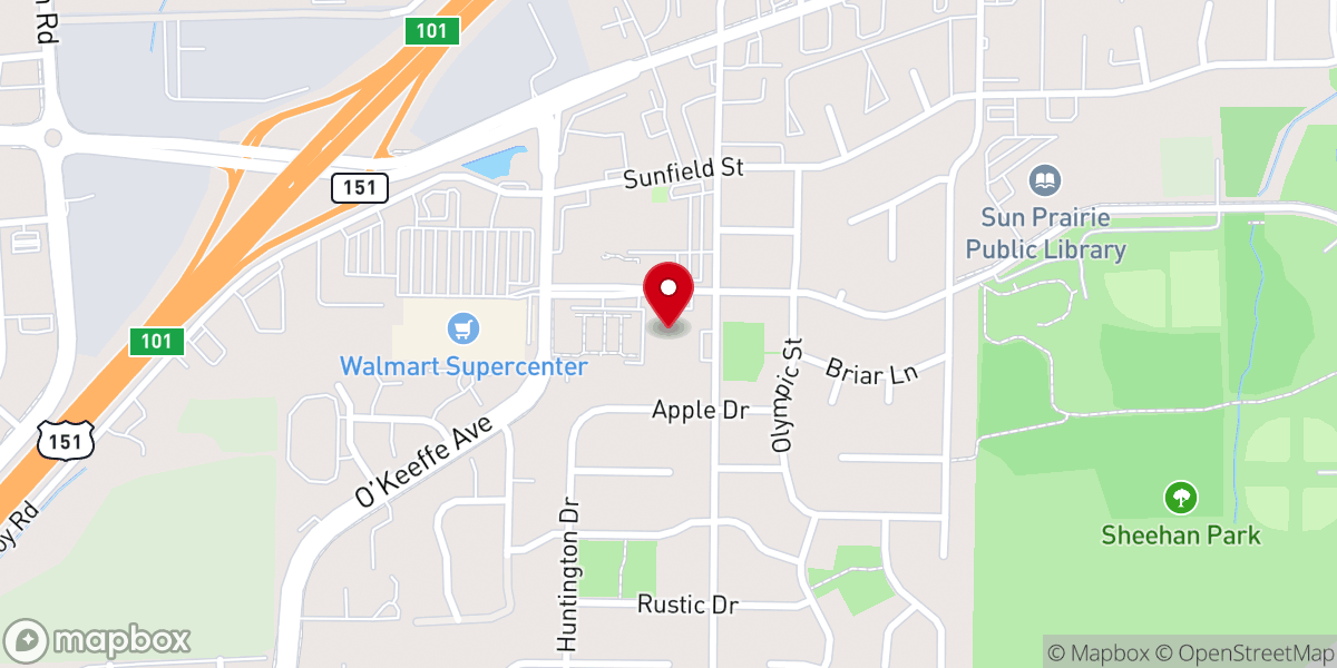 Map showing location of United States Postal Service