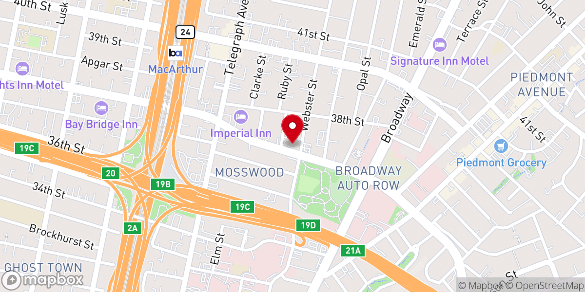 Map showing location of Evergreen Missionary Baptist