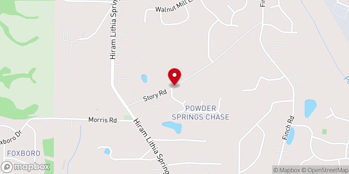 Map showing location of Revival Baptist Church