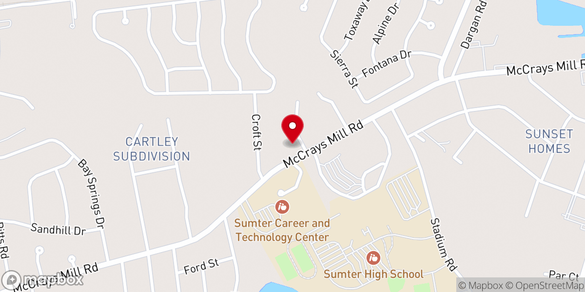 Map showing location of First Pentecostal Holiness Church