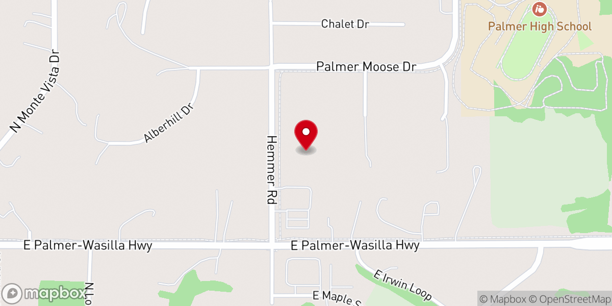 Map showing location of Palmer Family Church of the Nazarene