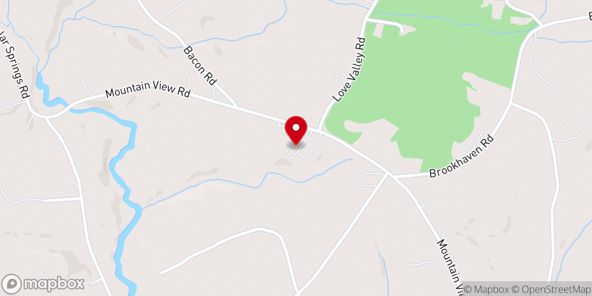 Map showing location of Rocky Hill Baptist Church