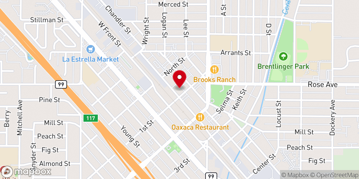 Map showing location of Sandy's Furniture