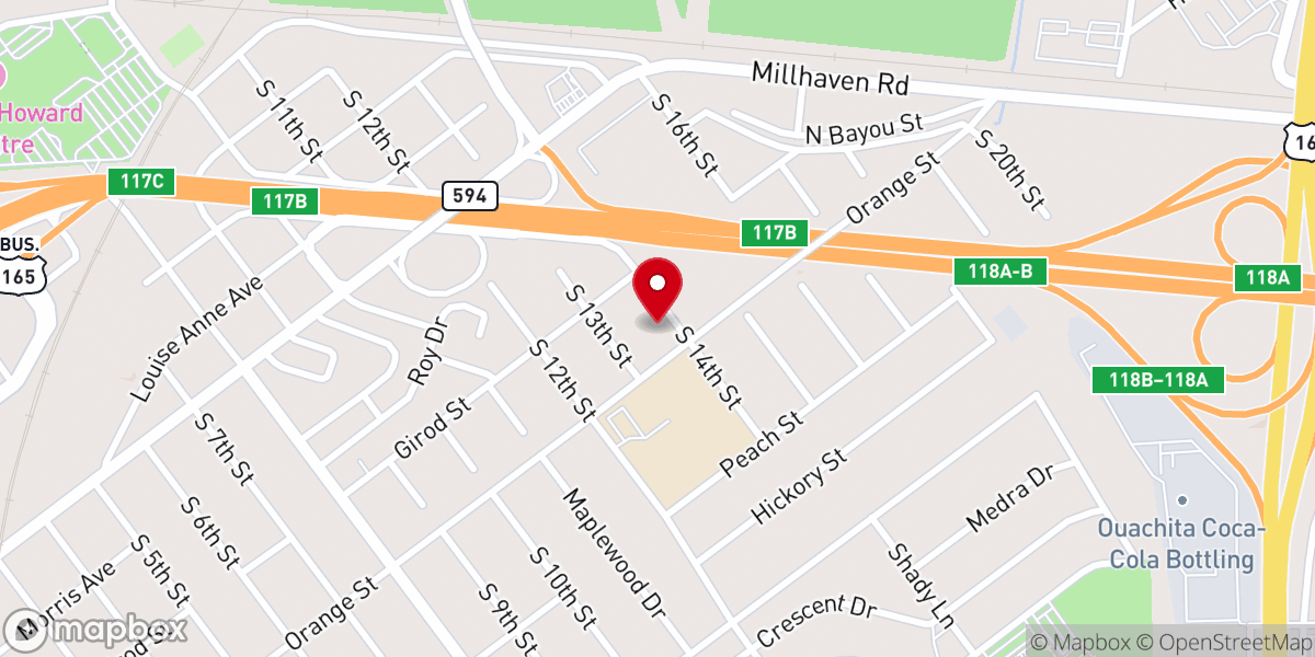Map showing location of Piney Grove Baptist Church
