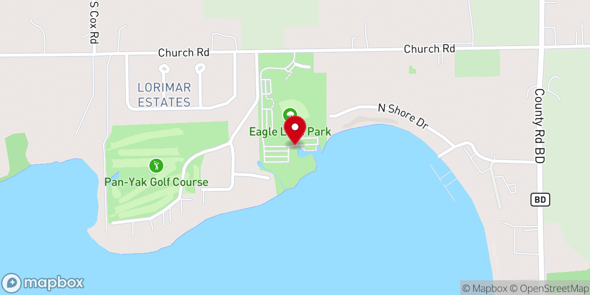 Map showing location of Eagle Lake Park
