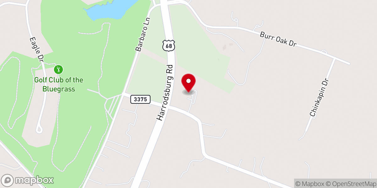 Map showing location of Christ Church Kentucky