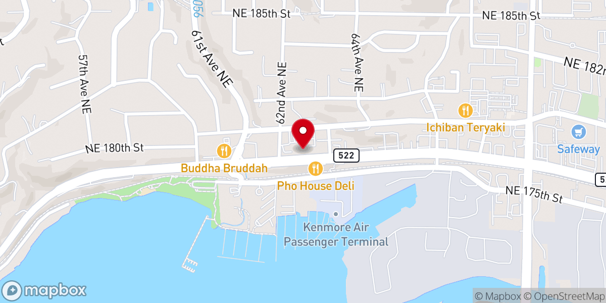 Map showing location of Bethany Bible Church-Kenmore
