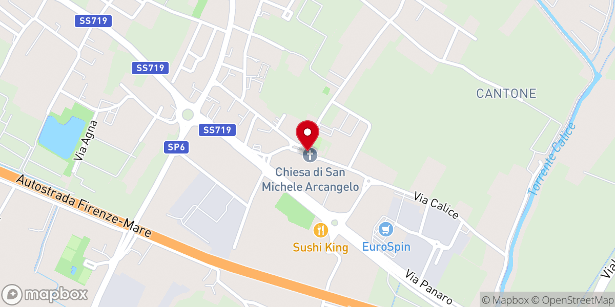 Map showing location of Chiesa Parrocchiale di San Michele