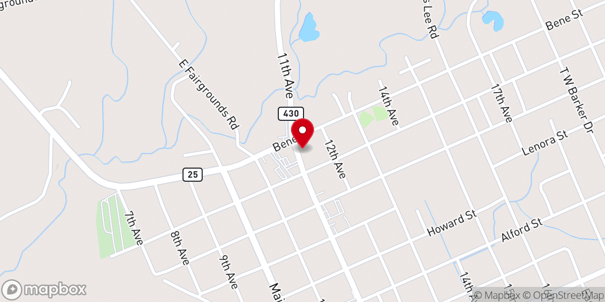 Map showing location of Washington Parish Building