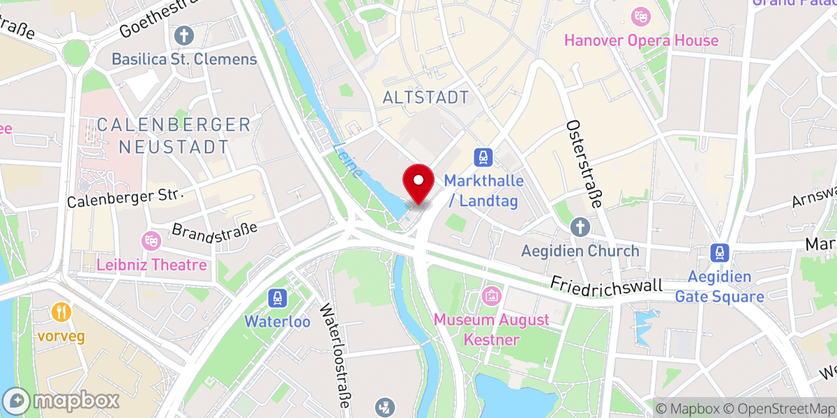 Map showing location of Denkmal der Göttinger Sieben