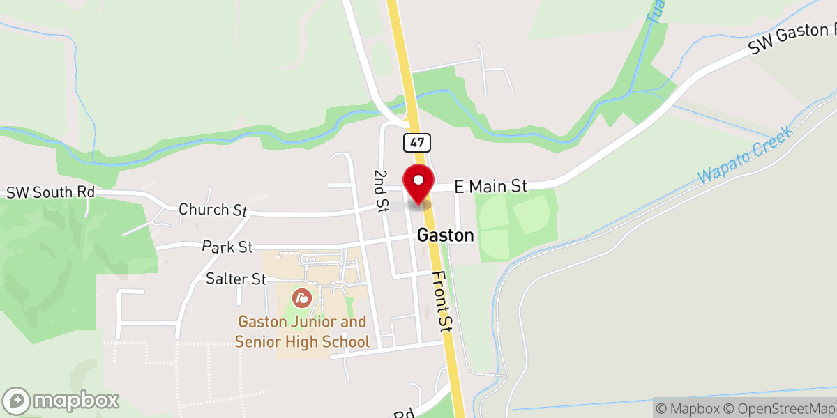 Map showing location of Wapato Valley Church