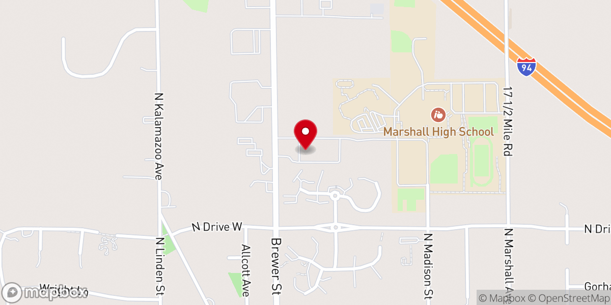Map showing location of Calhoun County Sheriff's Office - Marshall Regional Law Enforcement Center