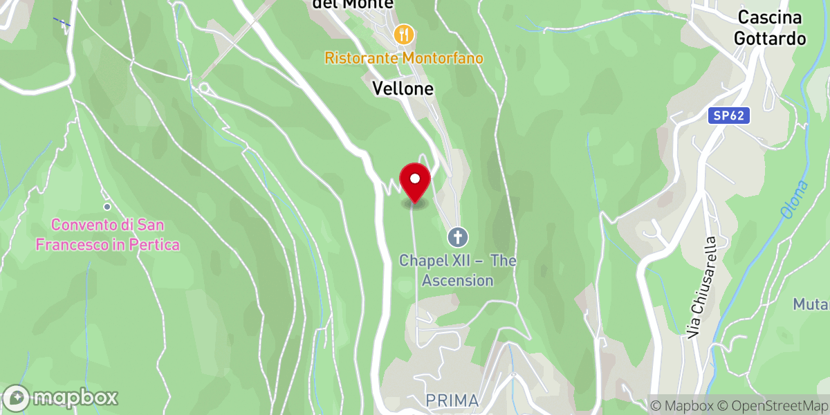 Map showing location of Cappella 9 - La salita al Calvario