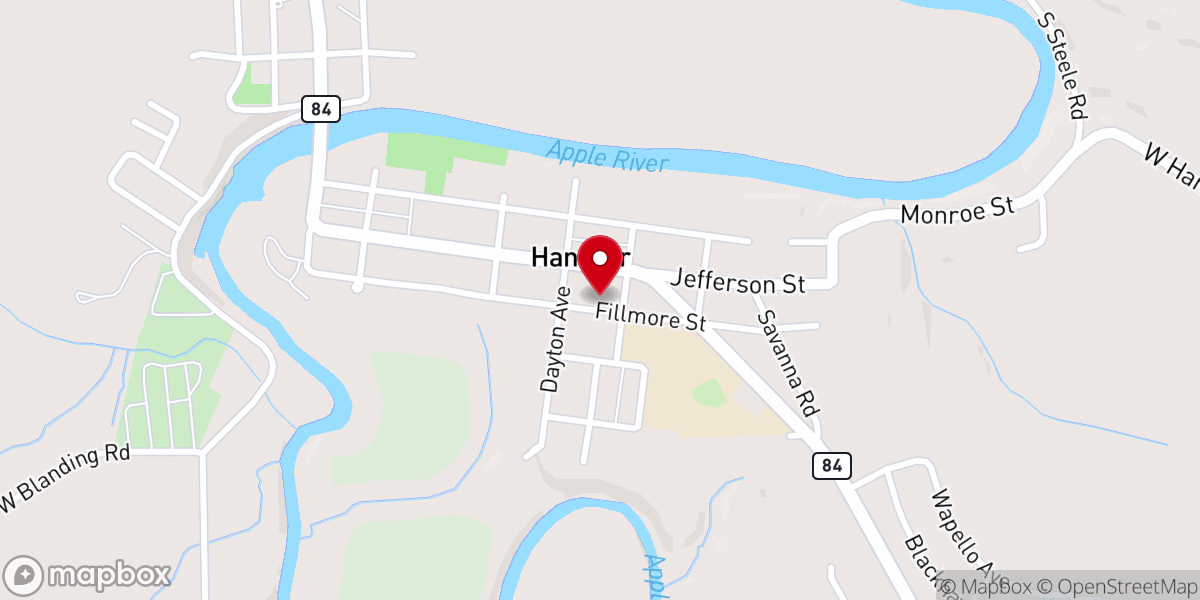 Map showing location of United Pentecostal Church