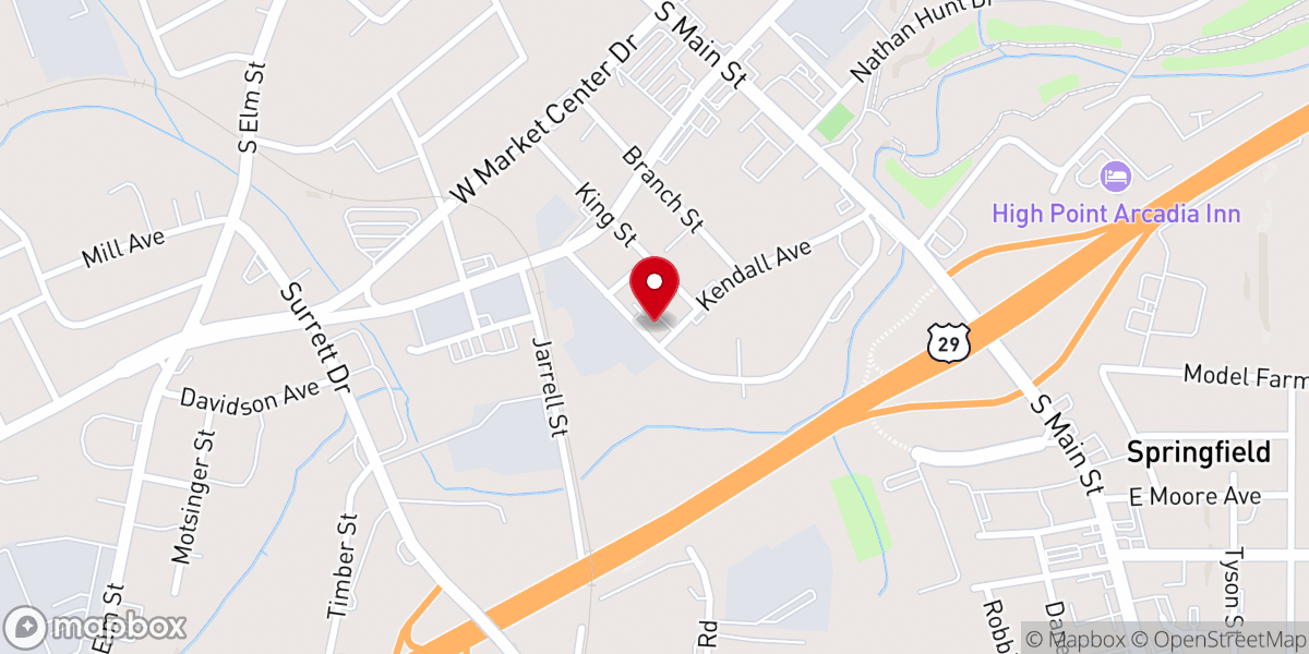 Map showing location of CAC Bethel High Point North Carolina