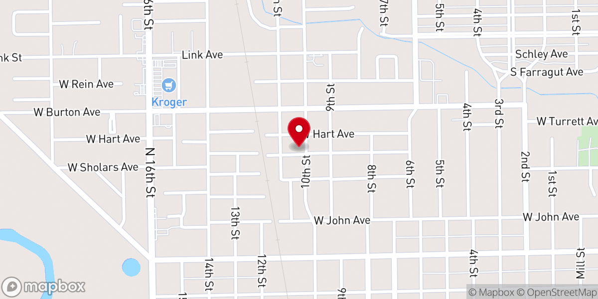 Map showing location of Power of Praise Christian Center