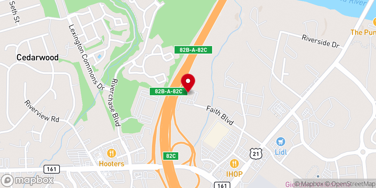 Map showing location of Faith Assembly of God